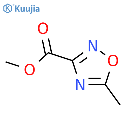1,2,4-Oxadiazole-3-carboxylicacid, 5-methyl-, methyl ester structure