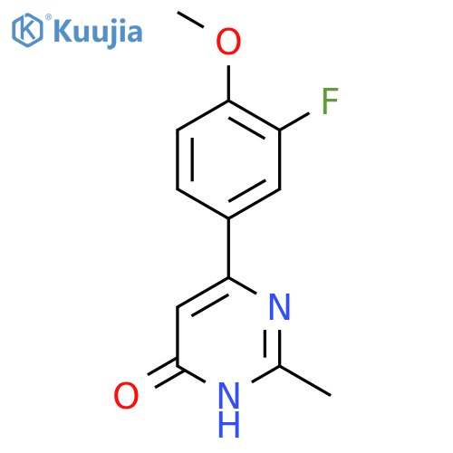 6-(3-Fluoro-4-methoxyphenyl)-2-methylpyrimidin-4-ol structure