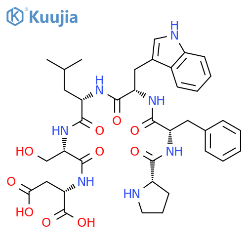 L-Aspartic acid, L-prolyl-L-phenylalanyl-L-tryptophyl-L-leucyl-L-seryl- structure