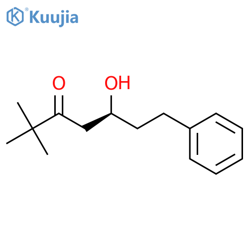 3-Heptanone, 5-hydroxy-2,2-dimethyl-7-phenyl-, (S)- structure