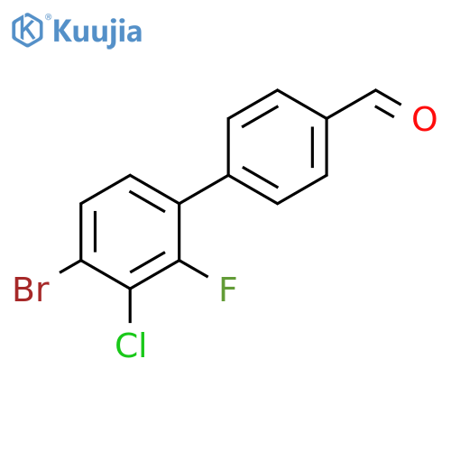 4'-Bromo-3'-chloro-2'-fluoro-[1,1'-biphenyl]-4-carbaldehyde structure