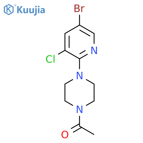 1-[4-(5-Bromo-3-chloropyridin-2-yl)piperazin-1-yl]ethan-1-one structure