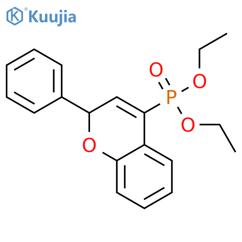 Phosphonic acid, (2-phenyl-2H-1-benzopyran-4-yl)-, diethyl ester structure