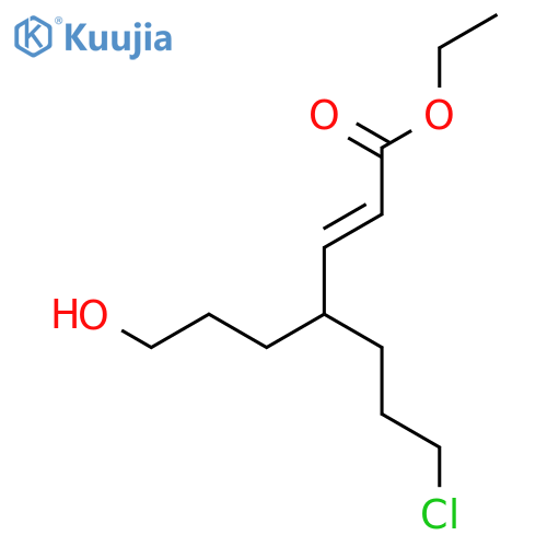 2-Heptenoic acid, 7-chloro-4-(3-hydroxypropyl)-, ethyl ester, (E)- structure