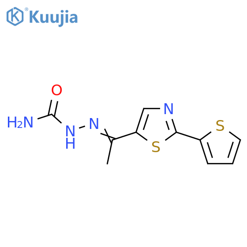 (E)-{1-2-(Thiophen-2-yl)-1,3-thiazol-5-ylethylidene}aminourea structure