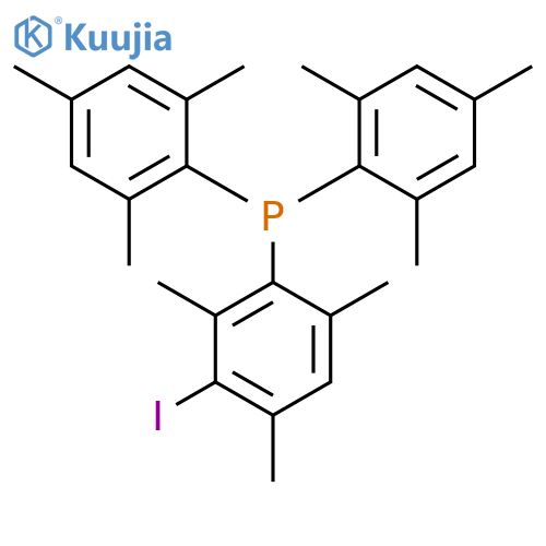 Phosphine, (3-iodo-2,4,6-trimethylphenyl)bis(2,4,6-trimethylphenyl)- structure