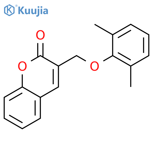2H-1-Benzopyran-2-one, 3-[(2,6-dimethylphenoxy)methyl]- structure