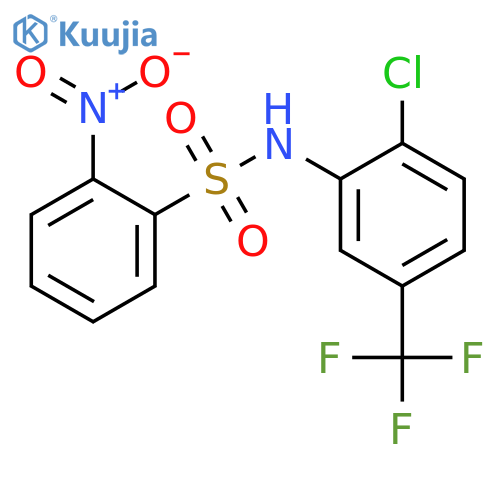 N-[2-chloro-5-(trifluoromethyl)phenyl]-2-nitrobenzenesulfonamide structure
