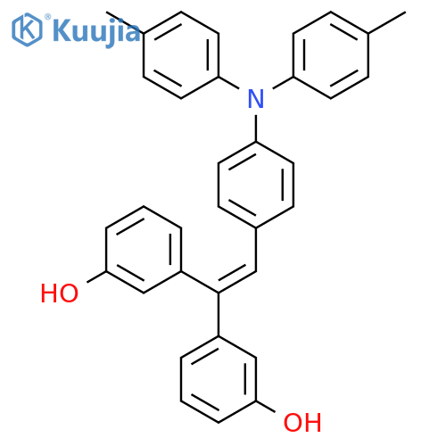 Phenol, 3,3'-[[4-[bis(4-methylphenyl)amino]phenyl]ethenylidene]bis- structure