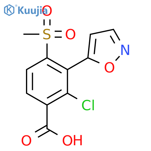 Benzoic acid, 2-chloro-3-(5-isoxazolyl)-4-(methylsulfonyl)- structure