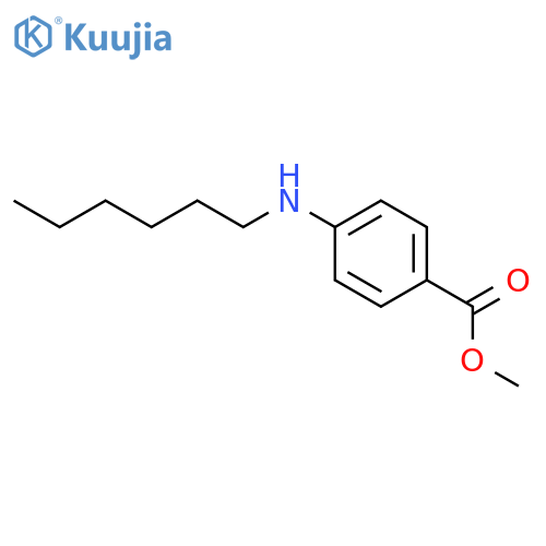 Benzoic acid, 4-(hexylamino)-, methyl ester structure