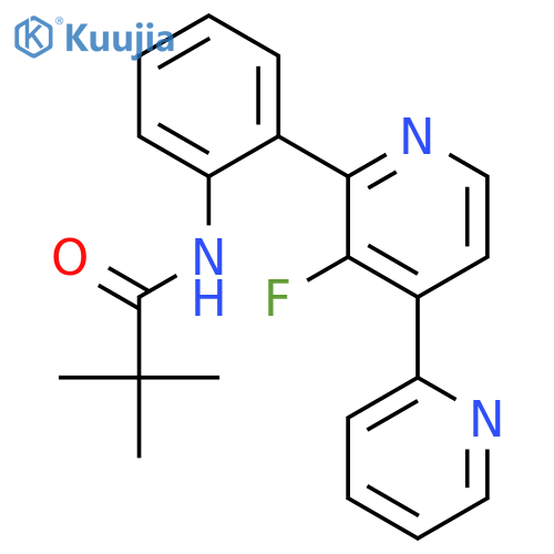 Propanamide, N-[2-(3'-fluoro[2,4'-bipyridin]-2'-yl)phenyl]-2,2-dimethyl- structure