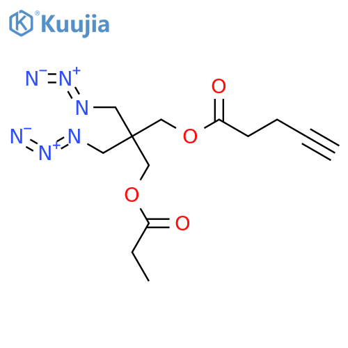 4-Pentynoic acid, 3-azido-2-(azidomethyl)-2-[(1-oxopropoxy)methyl]propyl ester structure