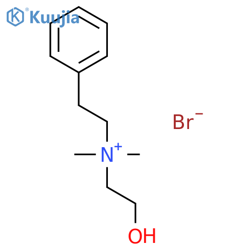 Benzeneethanaminium, N-(2-hydroxyethyl)-N,N-dimethyl-, bromide structure