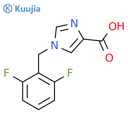 1-(2,6-difluorobenzyl)-1H-imidazole-4-carboxylic acid structure