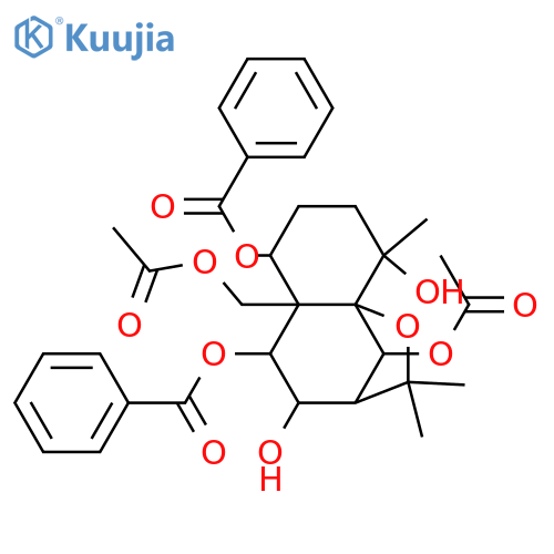 1,4,6,8,9,14-Hexahydroxydihydro-β-agarofuran; (1α,4β,6β,8β,9α)-form, 1,9-Dibenzoyl, 6,14-di-Ac structure