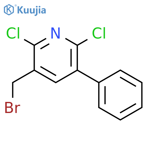 Pyridine, 3-(bromomethyl)-2,6-dichloro-5-phenyl- structure