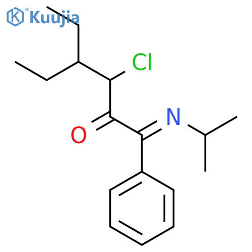 2-Hexanone, 3-chloro-4-ethyl-1-[(1-methylethyl)imino]-1-phenyl- structure