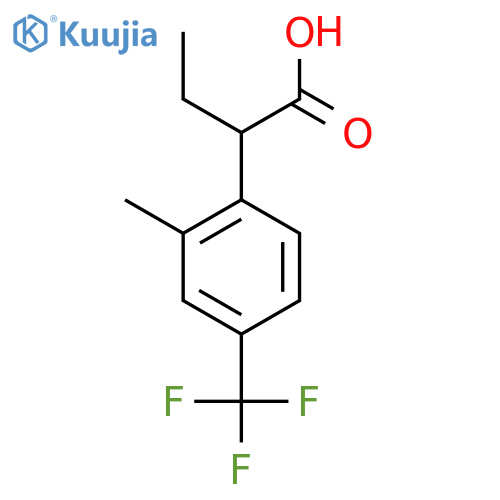2-2-methyl-4-(trifluoromethyl)phenylbutanoic acid structure