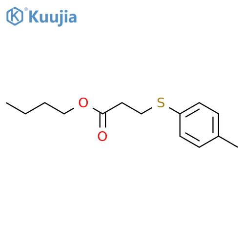 Propanoic acid, 3-[(4-methylphenyl)thio]-, butyl ester structure