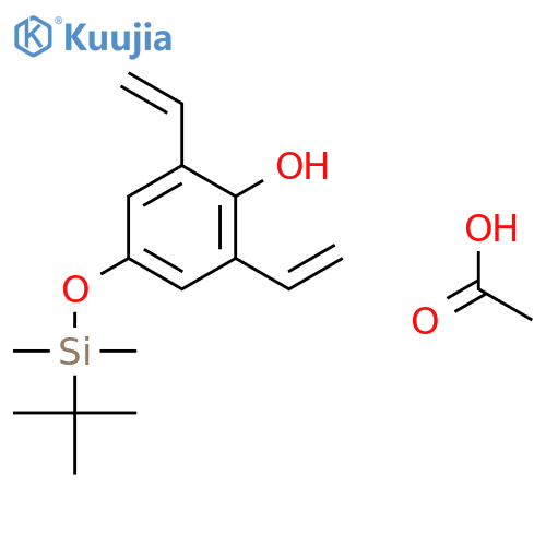 Phenol, 4-[[(1,1-dimethylethyl)dimethylsilyl]oxy]-2,6-diethenyl-, acetate structure