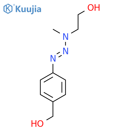 Benzenemethanol, 4-[3-(2-hydroxyethyl)-3-methyl-1-triazenyl]- structure