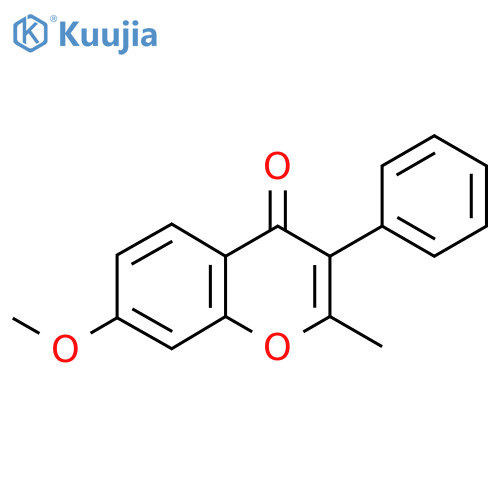 7-methoxy-2-methyl-3-phenyl-4H-chromen-4-one structure