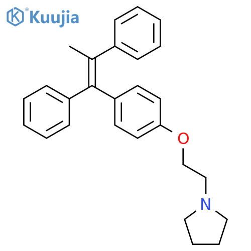Pyrrolidine, 1-[2-[4-(1,2-diphenyl-1-propenyl)phenoxy]ethyl]- structure