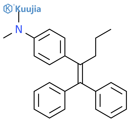 Benzenamine, 4-[1-(diphenylmethylene)butyl]-N,N-dimethyl- structure