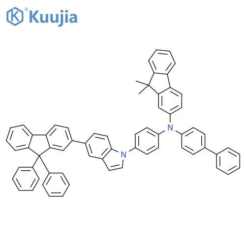 9H-Fluoren-2-amine, N-[1,1'-biphenyl]-4-yl-N-[4-[5-(9,9-diphenyl-9H-fluoren-2-yl)-1H-indol-1-yl]phenyl]-9,9-dimethyl- structure