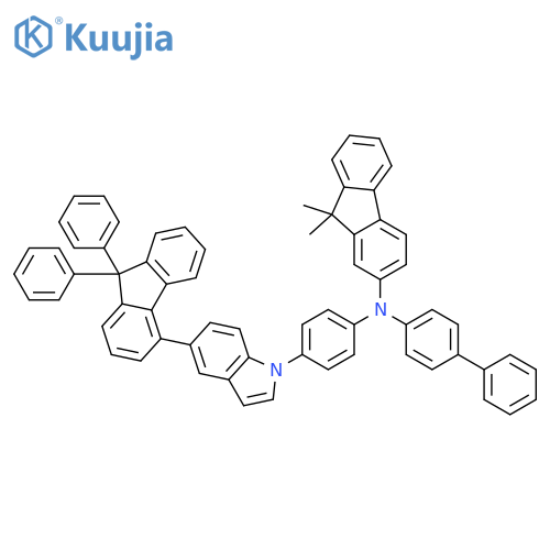 9H-Fluoren-2-amine, N-[1,1'-biphenyl]-4-yl-N-[4-[5-(9,9-diphenyl-9H-fluoren-4-yl)-1H-indol-1-yl]phenyl]-9,9-dimethyl- structure
