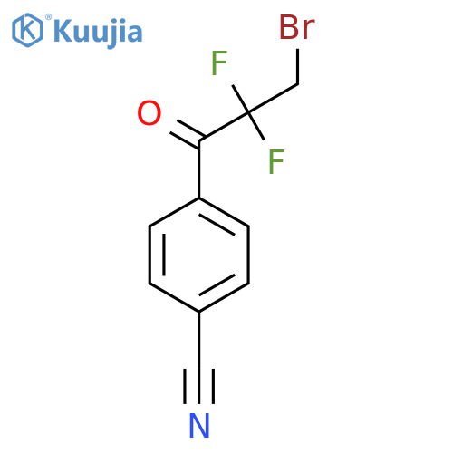 4-(3-Bromo-2,2-difluoropropanoyl)benzonitrile structure