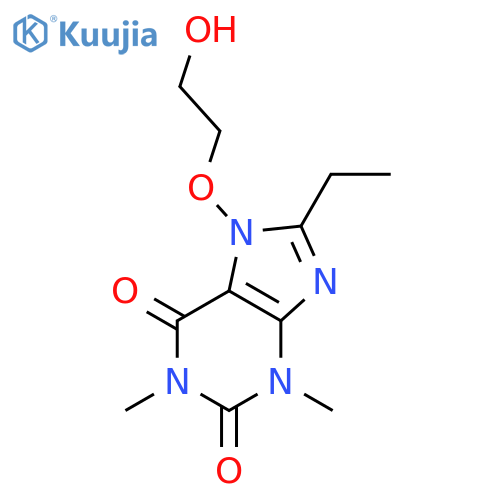1H-Purine-2,6-dione,8-ethyl-3,7-dihydro-7-(2-hydroxyethoxy)-1,3-dimethyl- structure