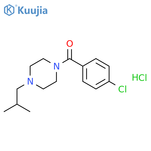 Methanone,(4-chlorophenyl)[4-(2-methylpropyl)-1-piperazinyl]-, hydrochloride (1:1) structure