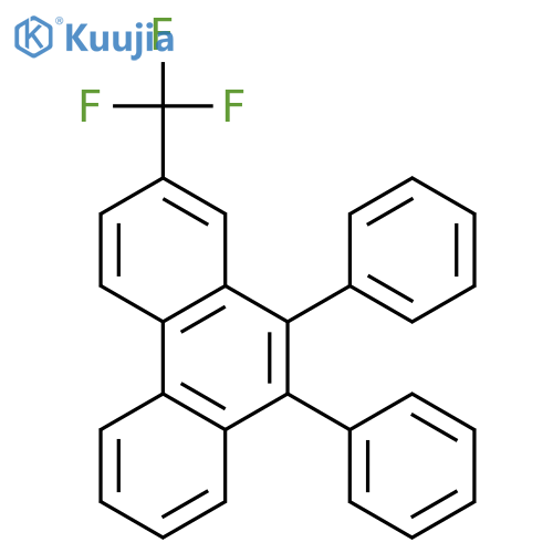 Phenanthrene, 9,10-diphenyl-2-(trifluoromethyl)- structure