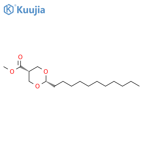 1,3-Dioxane-5-carboxylic acid, 2-undecyl-, methyl ester, cis- structure