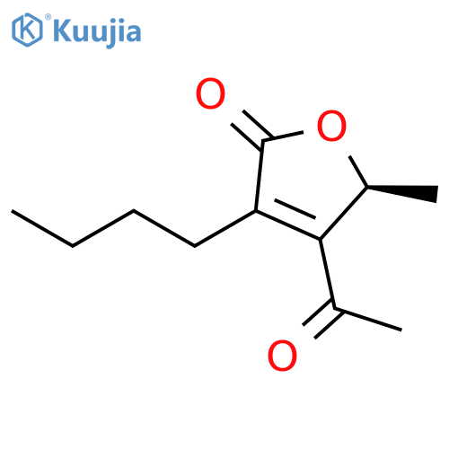 2(5H)-Furanone, 4-acetyl-3-butyl-5-methyl-, (S)- structure
