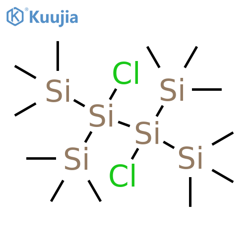 Tetrasilane, 2,3-dichloro-1,1,1,4,4,4-hexamethyl-2,3-bis(trimethylsilyl)- structure