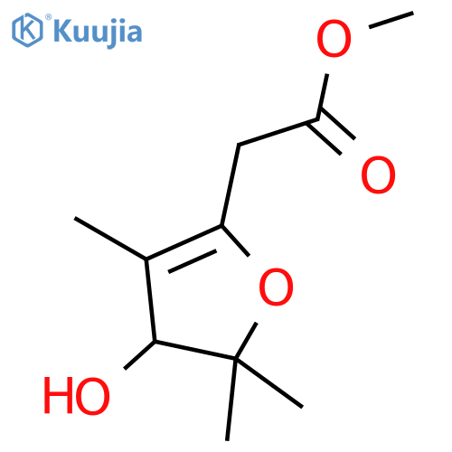 2-Furanacetic acid, 4,5-dihydro-4-hydroxy-3,5,5-trimethyl-, methyl ester structure