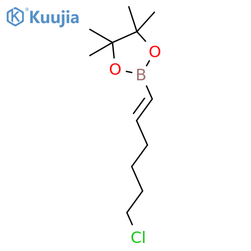 1,3,2-Dioxaborolane,2-[(1E)-6-chloro-1-hexen-1-yl]-4,4,5,5-tetramethyl- structure
