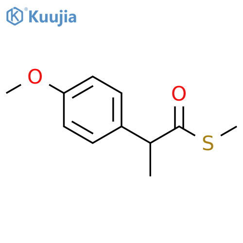 S-Methyl 4-methoxy-α-methylbenzeneethanethioate structure