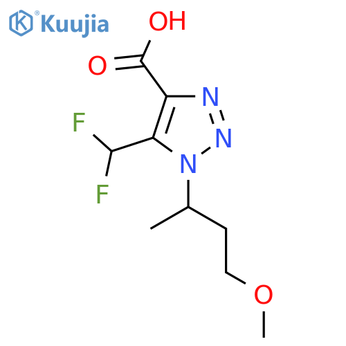 5-(difluoromethyl)-1-(4-methoxybutan-2-yl)-1H-1,2,3-triazole-4-carboxylic acid structure