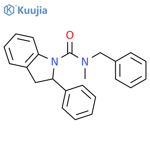 1H-Indole-1-carboxamide, 2,3-dihydro-N-methyl-2-phenyl-N-(phenylmethyl)- structure