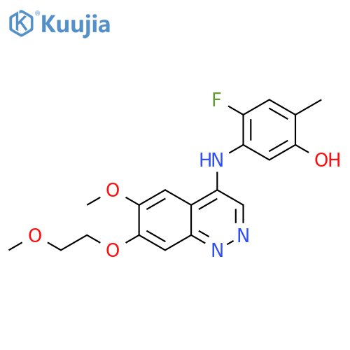 Phenol,4-fluoro-5-[[6-methoxy-7-(2-methoxyethoxy)-4-cinnolinyl]amino]-2-methyl- structure