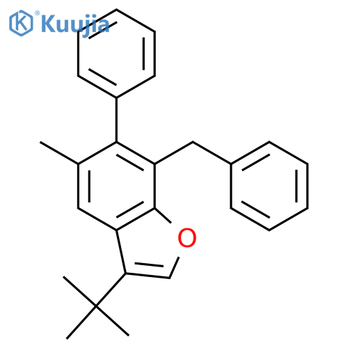 Benzofuran, 3-(1,1-dimethylethyl)-5-methyl-6-phenyl-7-(phenylmethyl)- structure