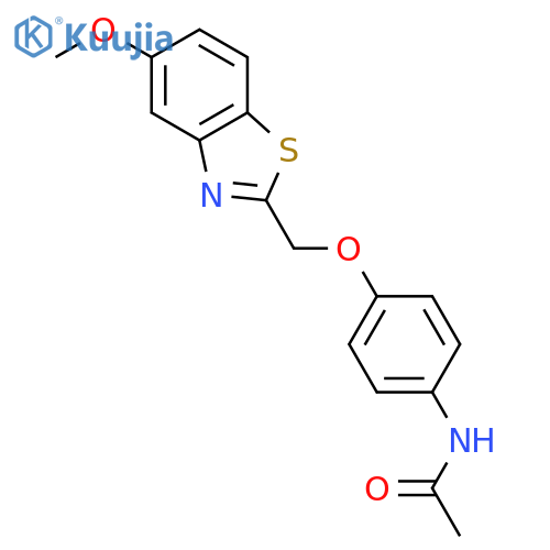 Acetamide, N-[4-[(5-methoxy-2-benzothiazolyl)methoxy]phenyl]- structure