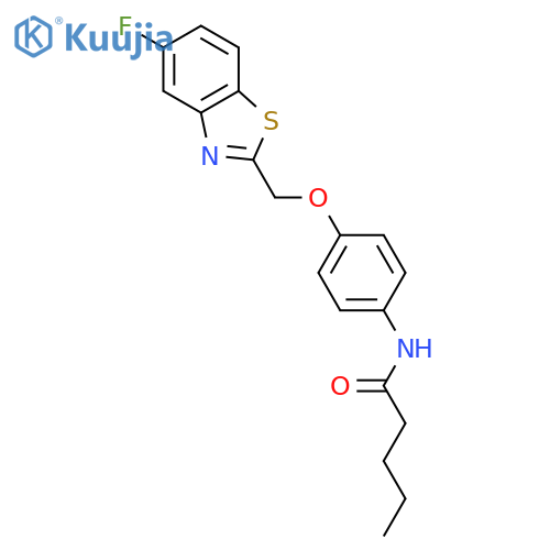 Pentanamide, N-[4-[(5-fluoro-2-benzothiazolyl)methoxy]phenyl]- structure