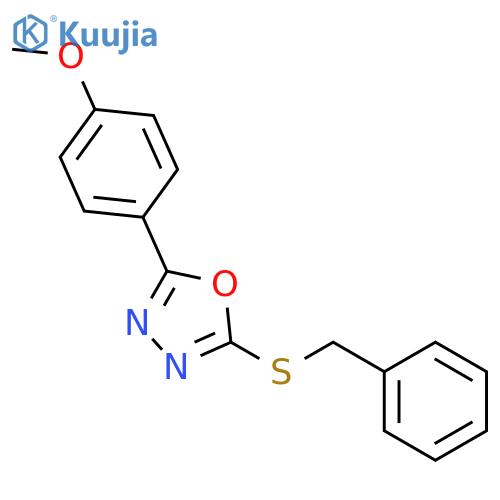 1,3,4-Oxadiazole, 2-(4-methoxyphenyl)-5-[(phenylmethyl)thio]- structure