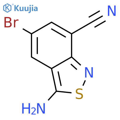 2,1-Benzisothiazole-7-carbonitrile, 3-amino-5-bromo- structure