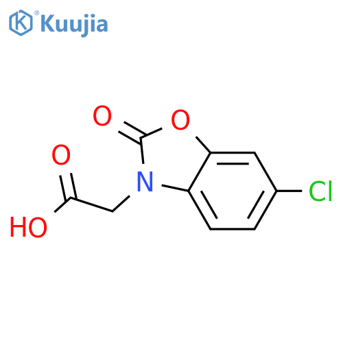 (6-Chloro-2-oxo-1,3-benzoxazol-3(2H)-yl)acetic acid structure